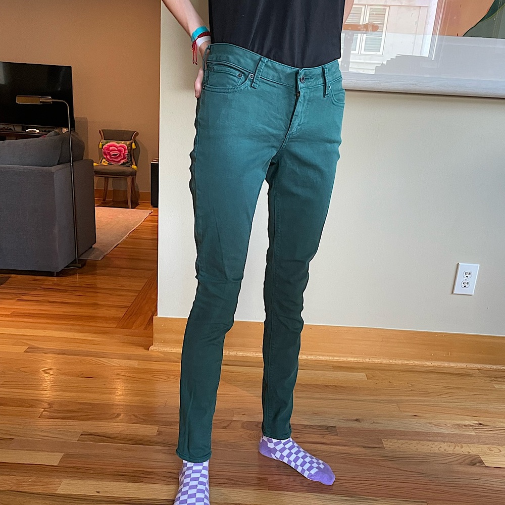 Lucky Brand Lolita Skinny in teal/dark green